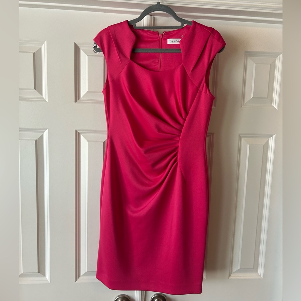 Calvin Klein Hot Pink Midi Dress